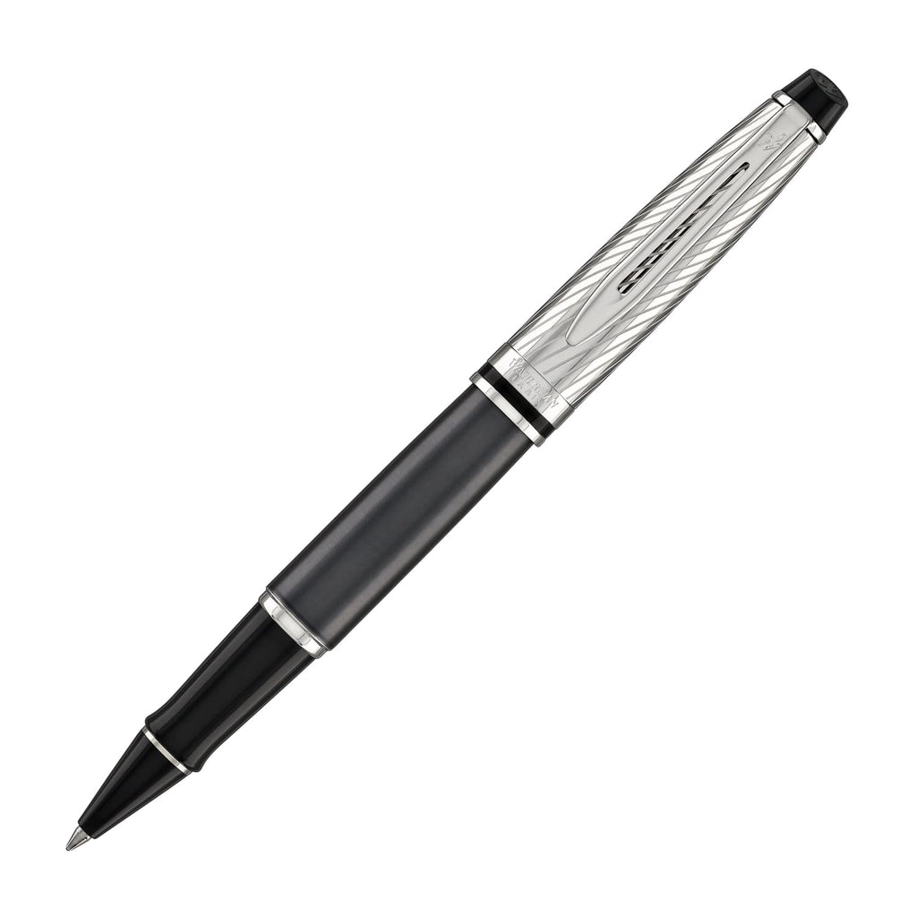 Waterman Expert Deluxe Rollerball Pen in Metallic Grey Stone with Chrome Trim Rollerball Pen