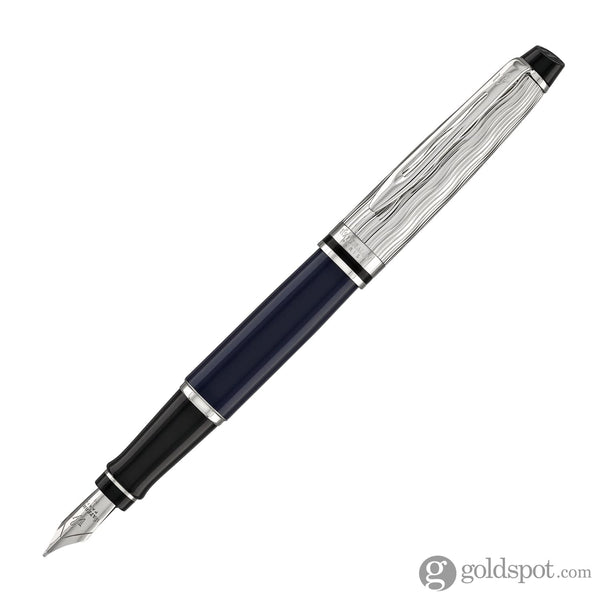 Waterman Expert L’Essence du Bleu Fountain Pen in Metal & Blue Lacquer Fountain Pen