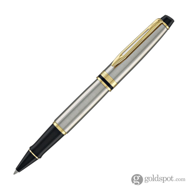 Waterman Expert Rollerball Pen in Stainless Steel with Gold Trim Rollerball Pen