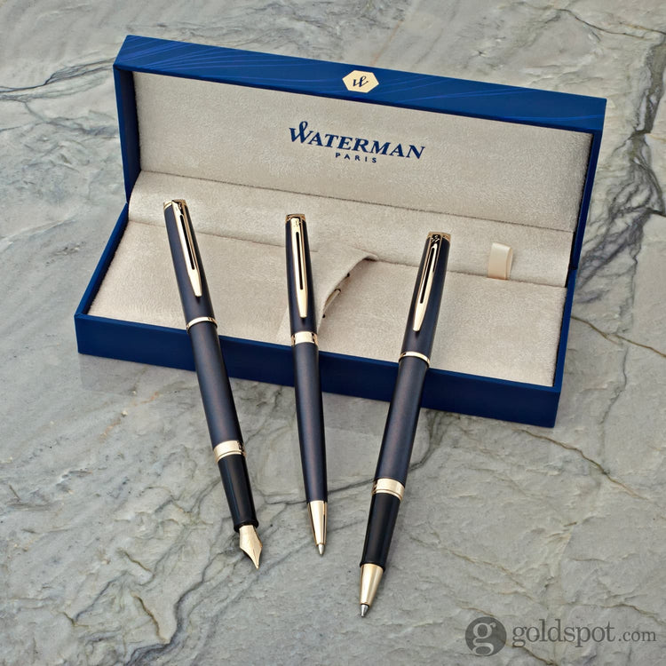 Waterman Hémisphère Ballpoint Pen in Lava Black with Gold Trim Ballpoint Pens
