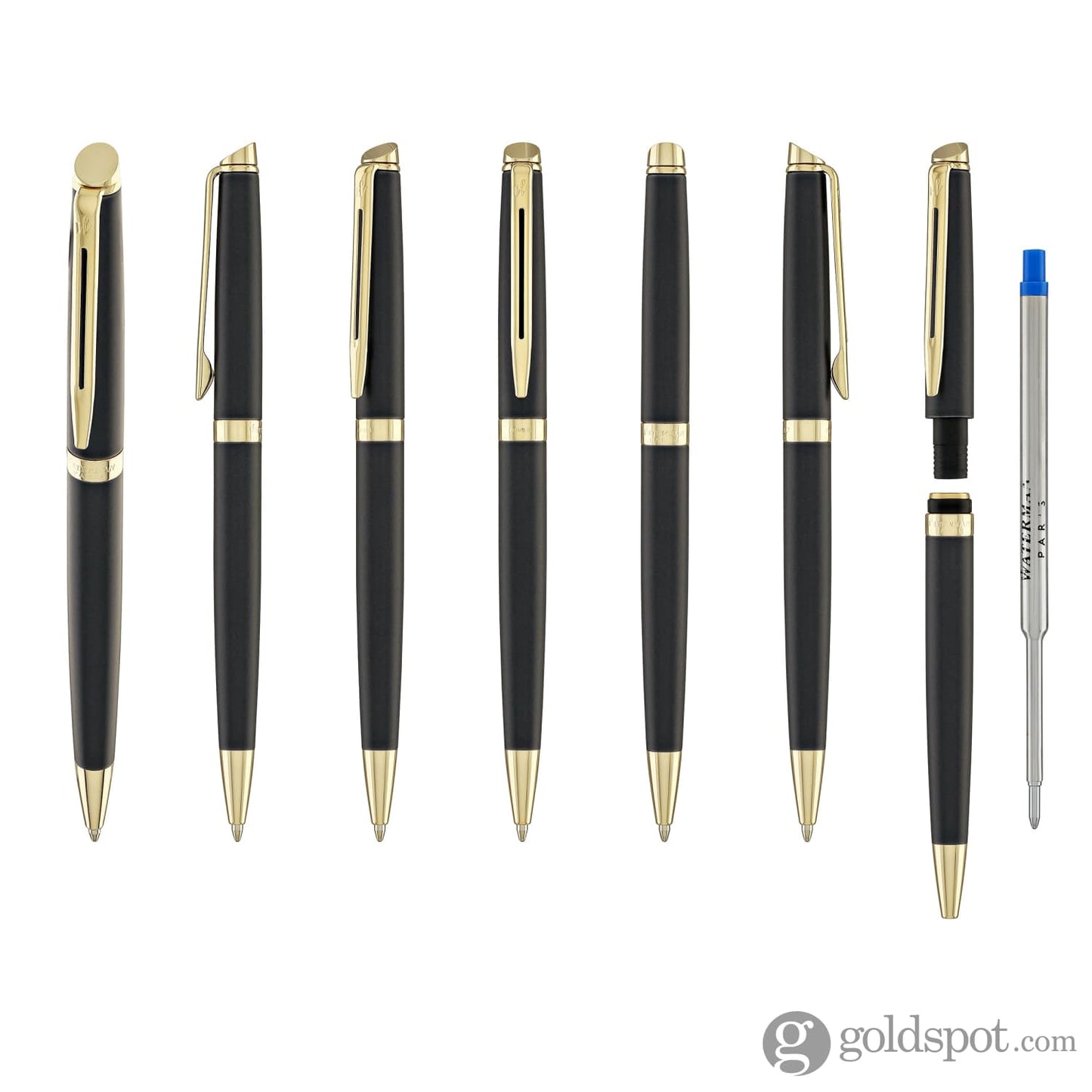 Waterman Hémisphère Ballpoint Pen in Lava Black with Gold Trim Ballpoint Pens