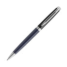 Waterman Hemisphere Color Blocking Ballpoint Pen in Black and Blue Lacquer with Chrome Trim Ballpoint Pens