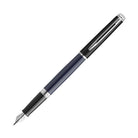Waterman Hemisphere Color Blocking Fountain Pen in Black and Blue Lacquer with Chrome Trim Fountain Pen