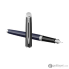 Waterman Hemisphere Color Blocking Fountain Pen in Black and Blue Lacquer with Chrome Trim Fountain Pen