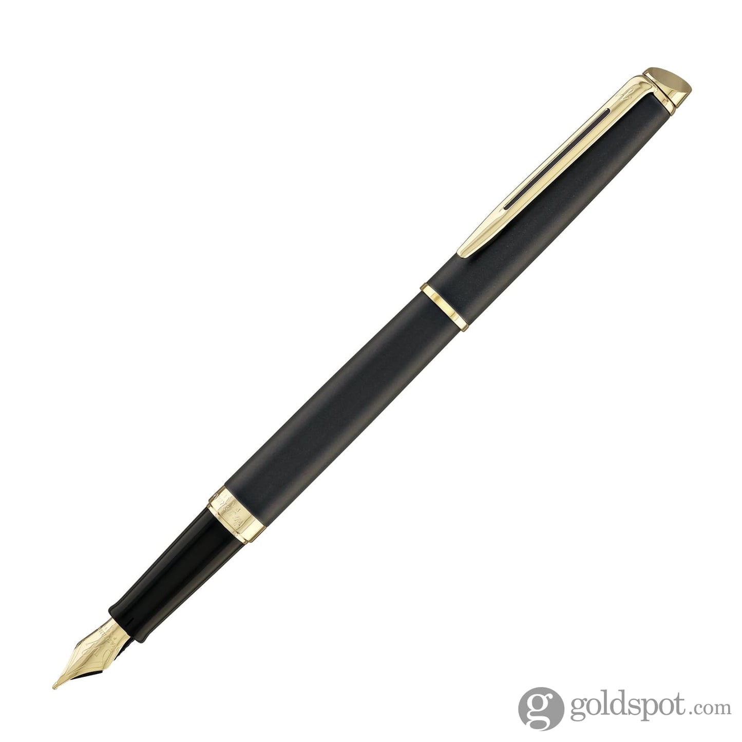 Waterman Hémisphère Fountain Pen in Lava Black with Gold Trim Fountain Pen