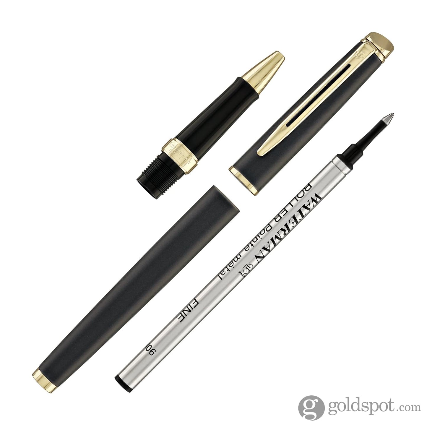 Waterman Hémisphère Rollerball Pen in Lava Black with Gold Trim Rollerball Pen