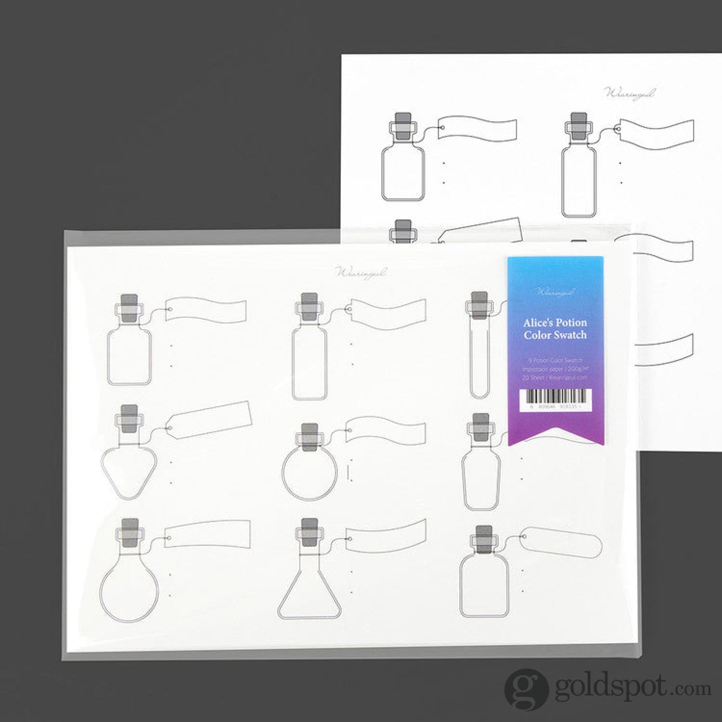 Wearingeul Alice’s Potion Color Swatch Card Bottled Ink