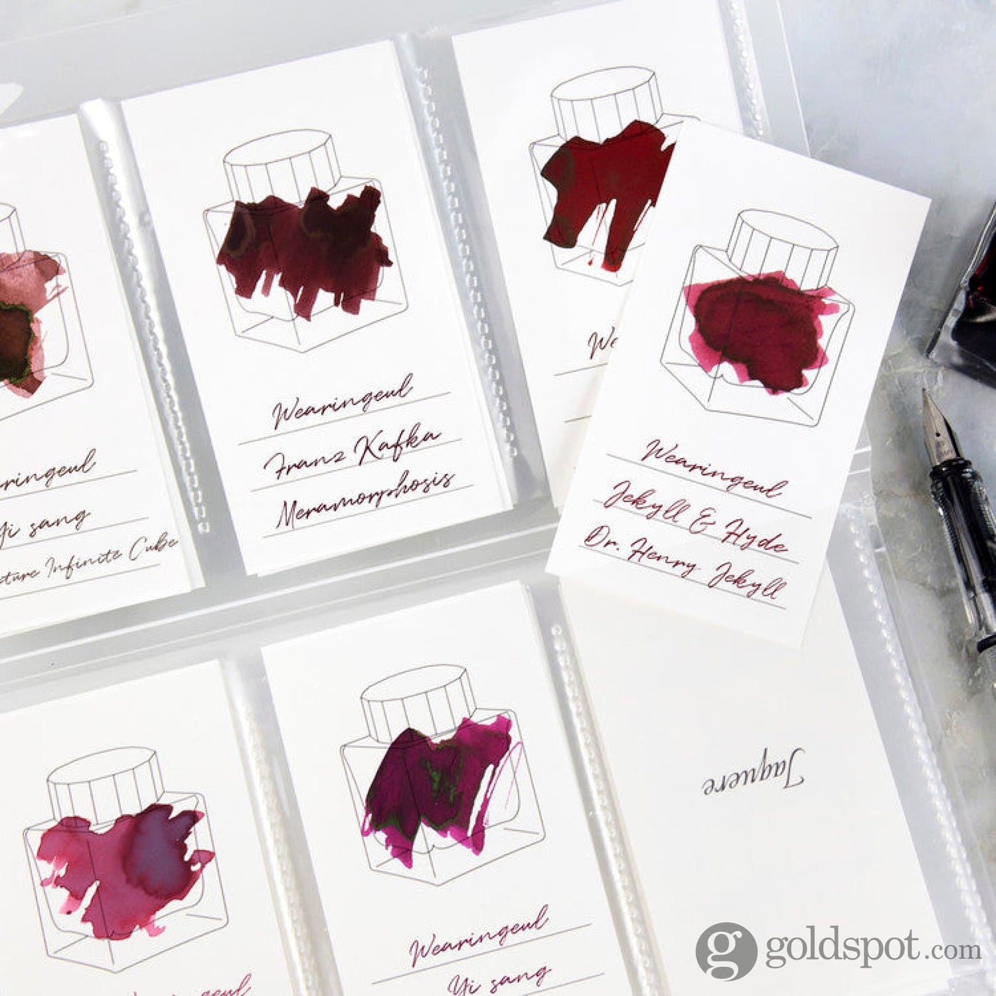 Wearingeul Ink Color Swatch - Vertical Bottled Ink