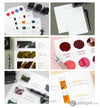 Wearingeul Ink Color Swatch Paper - 10 Ink Bottles Design Swatch Card