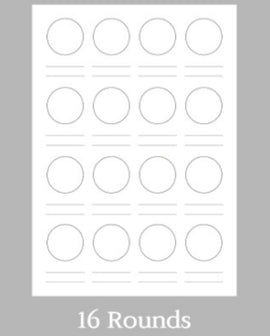 Wearingeul Ink Color Swatch Paper - 16 Rounds Design