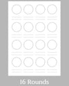 Wearingeul Ink Color Swatch Paper - 16 Rounds Design Swatch Card