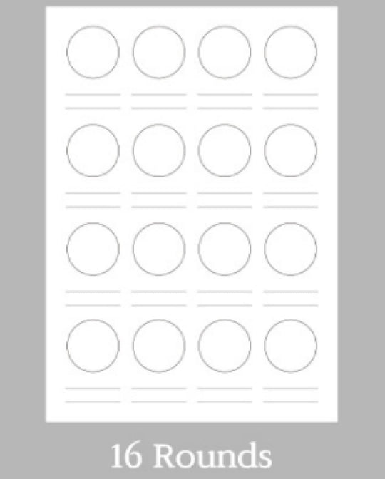 Wearingeul Ink Color Swatch Paper - 16 Rounds Design