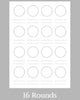 Wearingeul Ink Color Swatch Paper - 16 Rounds Design Swatch Card