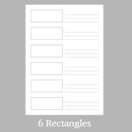 Wearingeul Ink Color Swatch Paper - 6 rectangles Design