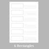 Wearingeul Ink Color Swatch Paper - 6 rectangles Design Swatch Card