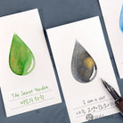 Wearingeul Ink Drop Color Swatch Card Bottled Ink