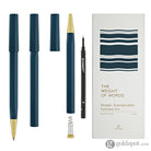 ystudio Glamour Evolve Ocean Sustainable Rollerball Pen in Sea Indigo