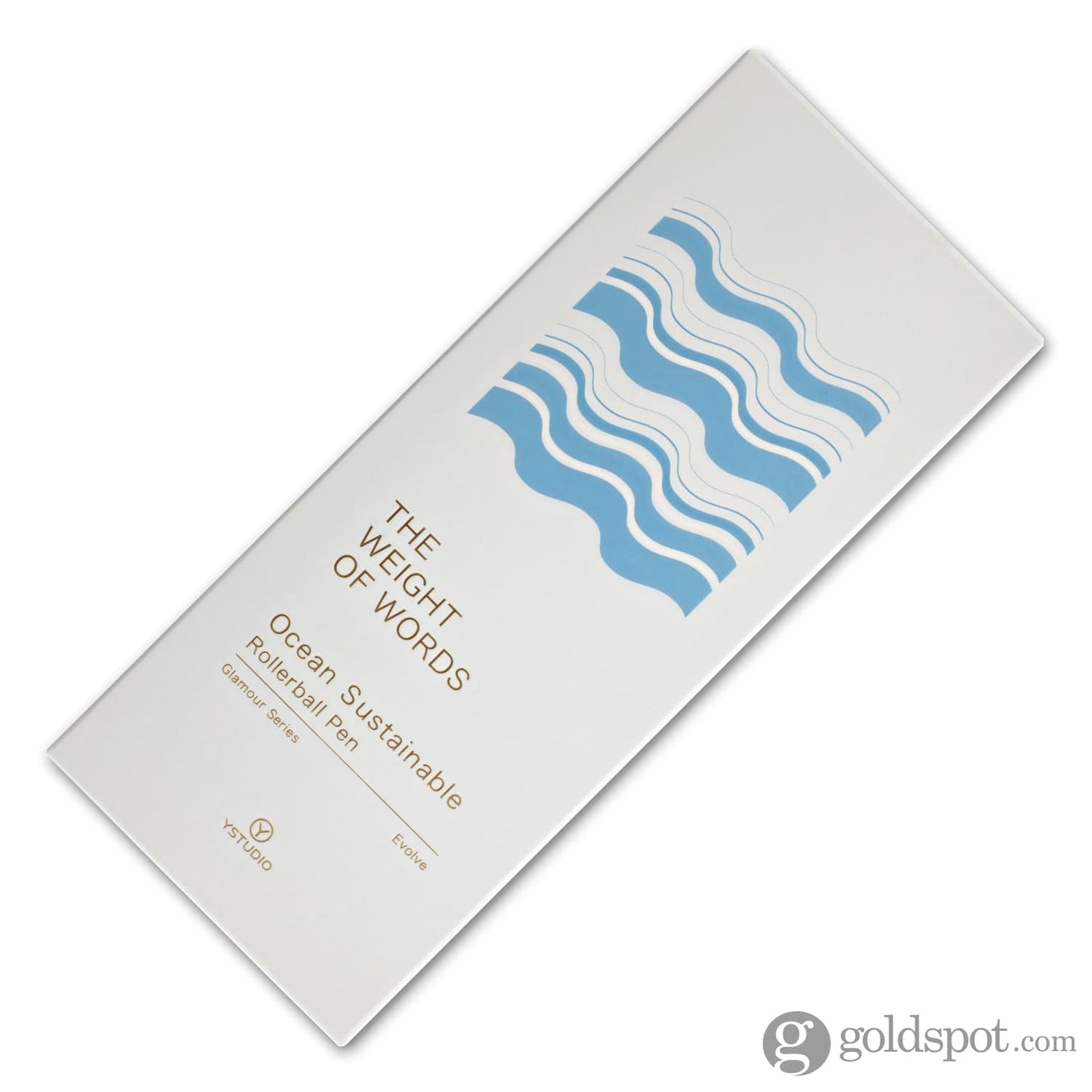 ystudio Glamour Evolve Ocean Sustainable Rollerball Pen in Sky Blue