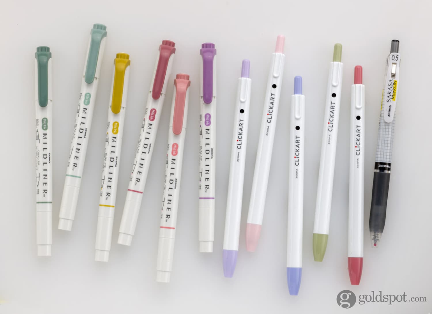 IMAGINATION & LE JOUR S'ÉVEILLE セット Zebra Journaling Set in Assorted Colors - Pack of 12 - Goldspot Pens