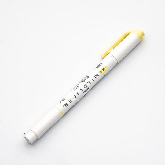 Zebra Mildliner Dual-Tip Highlighter in Sherbet Yellow