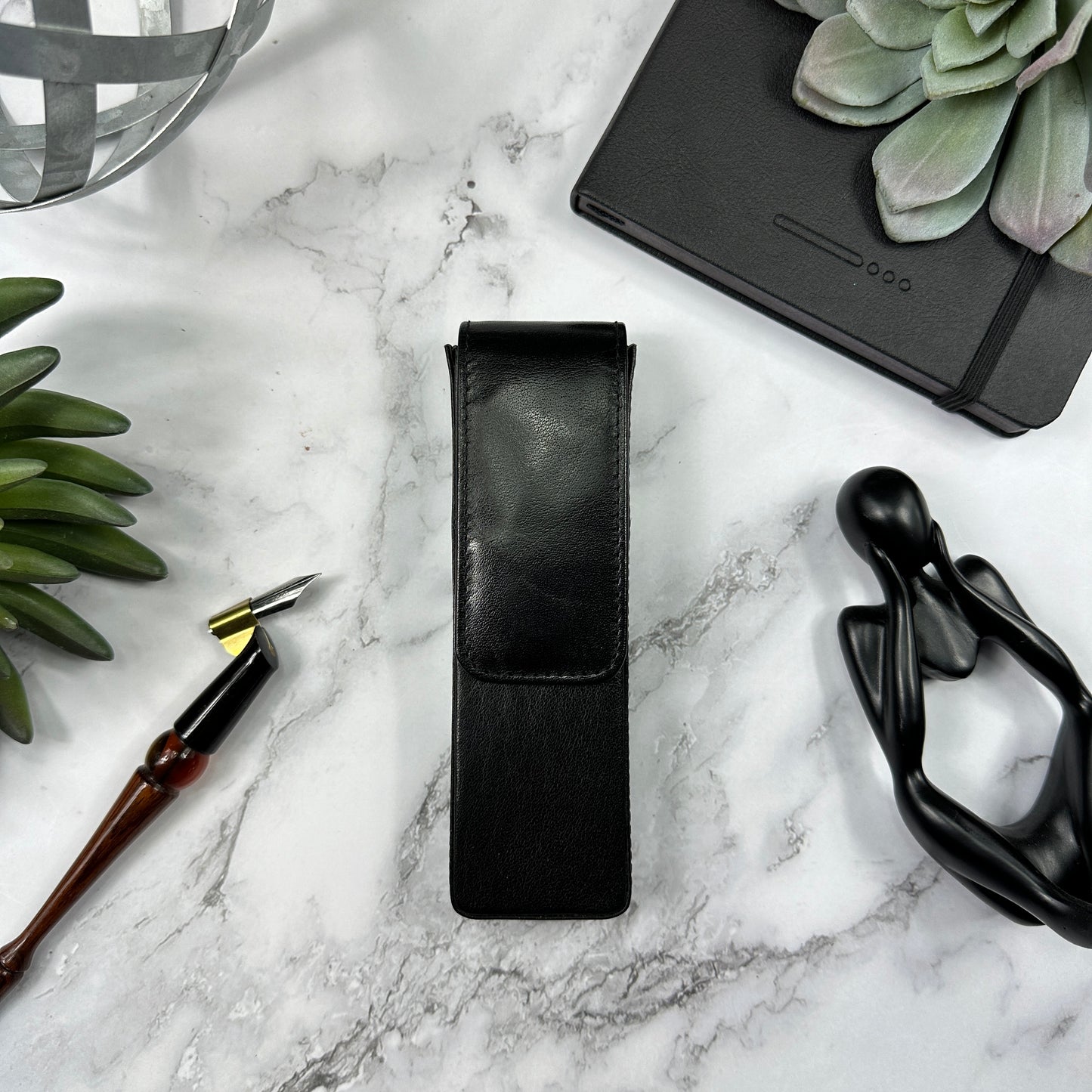 Girologio Double Magnetic Closure Pen Case in Black Cases