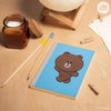 Itoya Profolio Oasis Lined Notebook in LINE FRIENDS BROWN - A6 Notebooks Journals