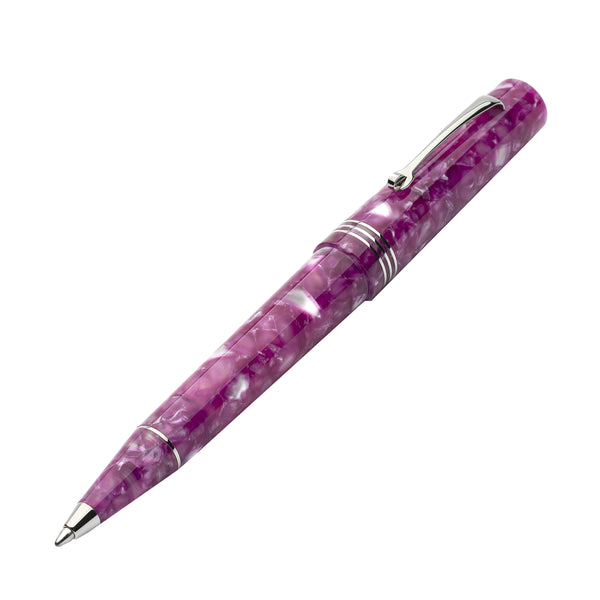 Leonardo Momento Zero Ballpoint Pen in Lavanda Silver Trim Ballpoint Pens