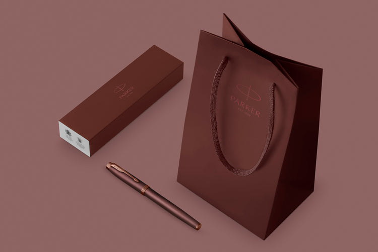 Parker IM Monochrome Fountain Pen in Burgundy Fountain Pens