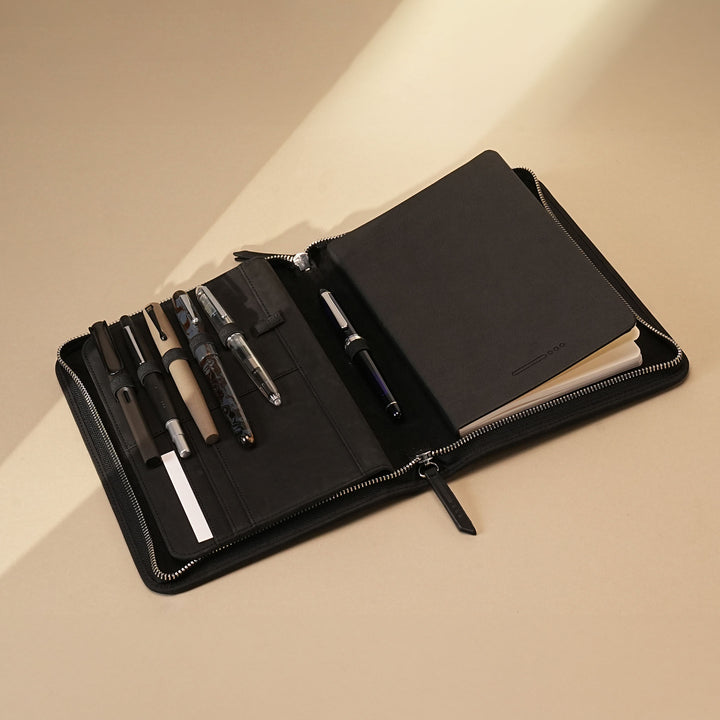 Endless Folio A5 in Black Leather Pen Cases