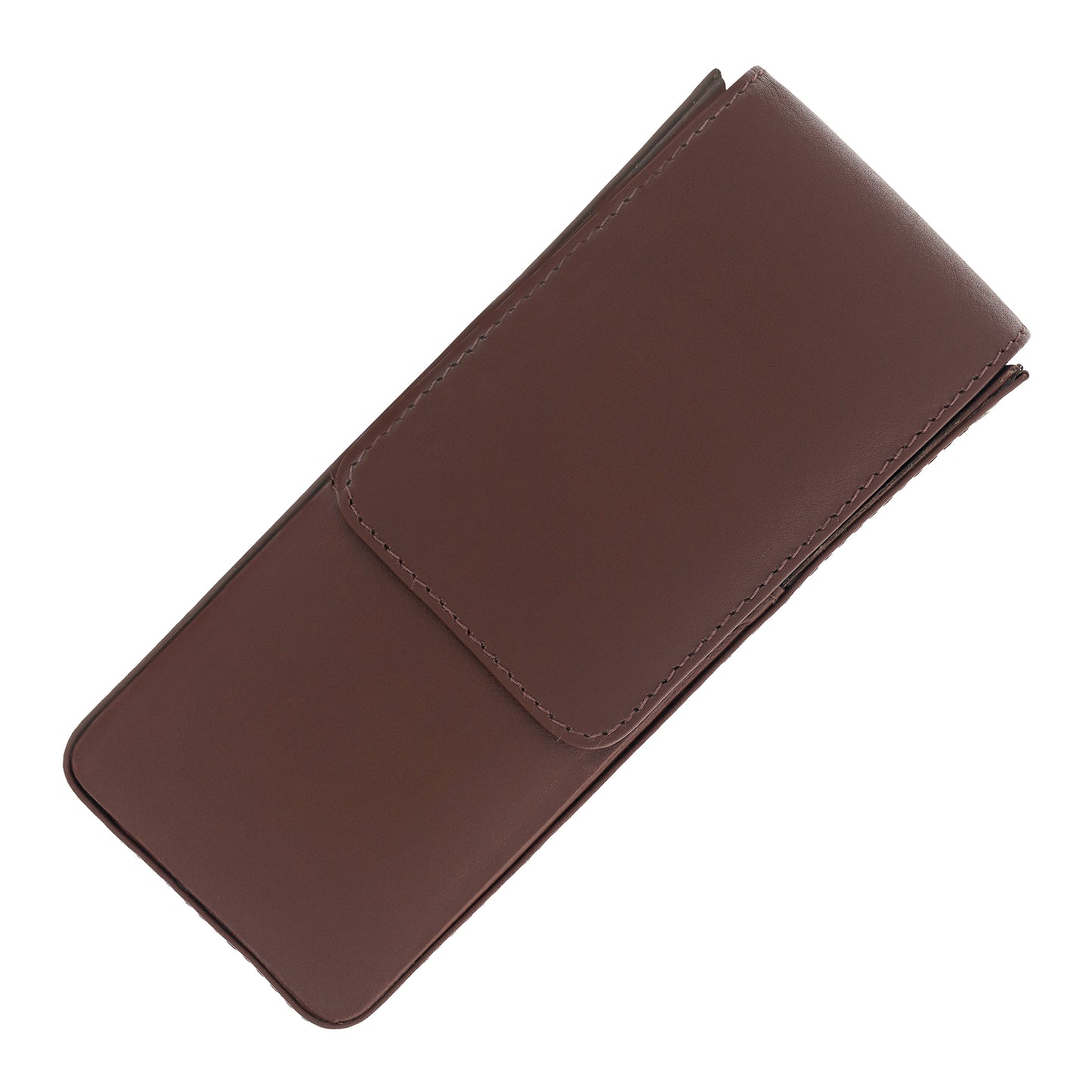 Girologio Triple Magnetic Closure Pen Case in Antique Brown Cases
