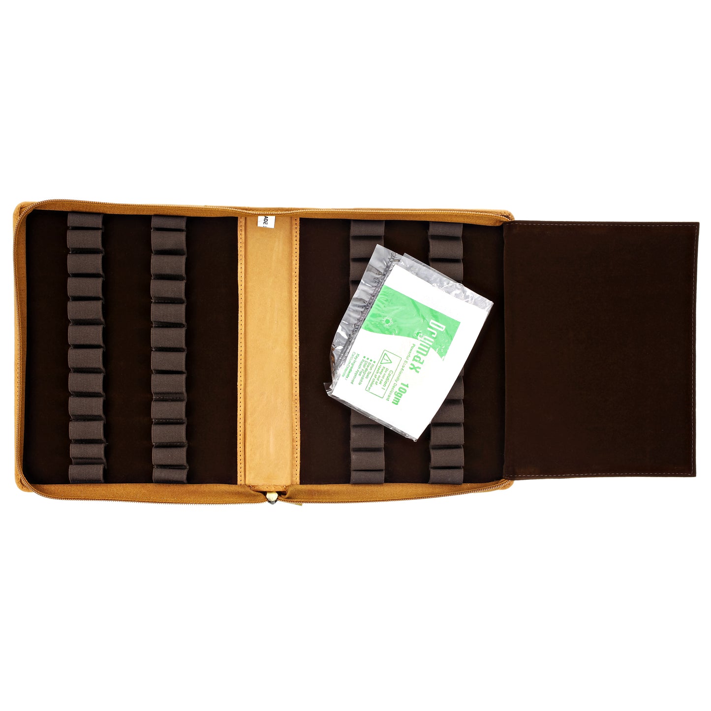 Girologio 24 Zippered Pen Case in Saddle Tan Cases