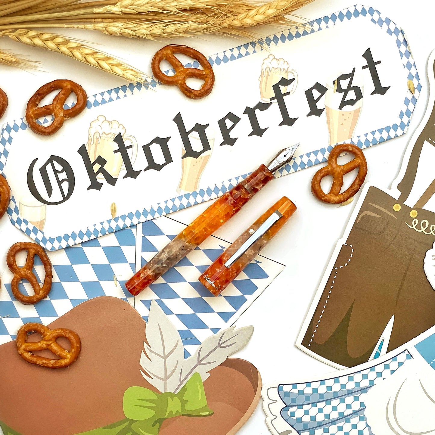 Esterbrook Camden Fountain Pen in Oktoberfest with Palladium Trim Fountain Pen