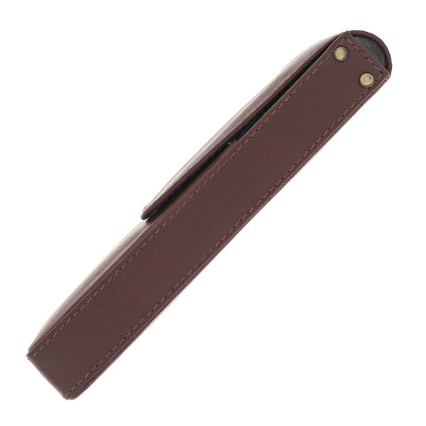 Girologio Triple Magnetic Closure Pen Case in Antique Brown Cases