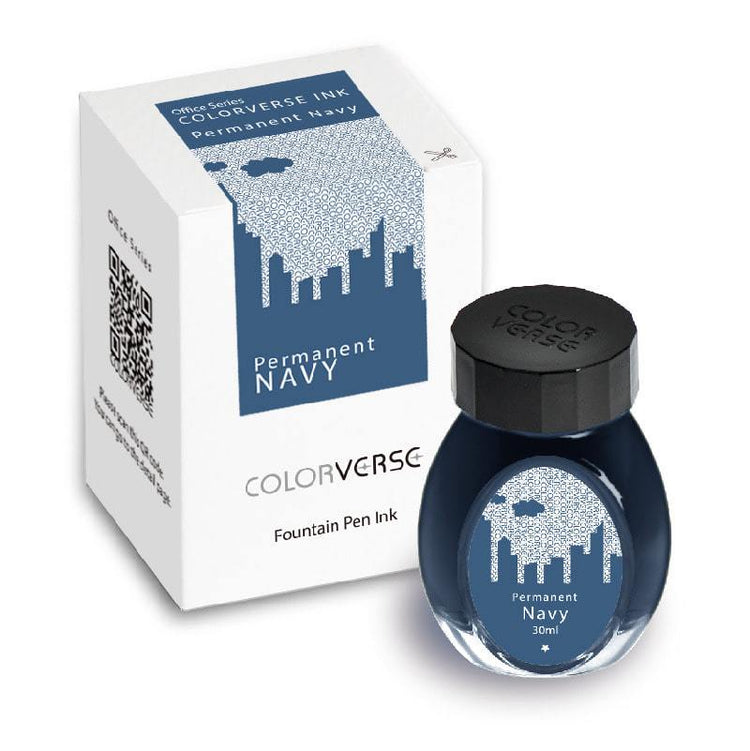 Colorverse Office Series Bottled Ink in Permanent Navy - 30mL Bottled Ink