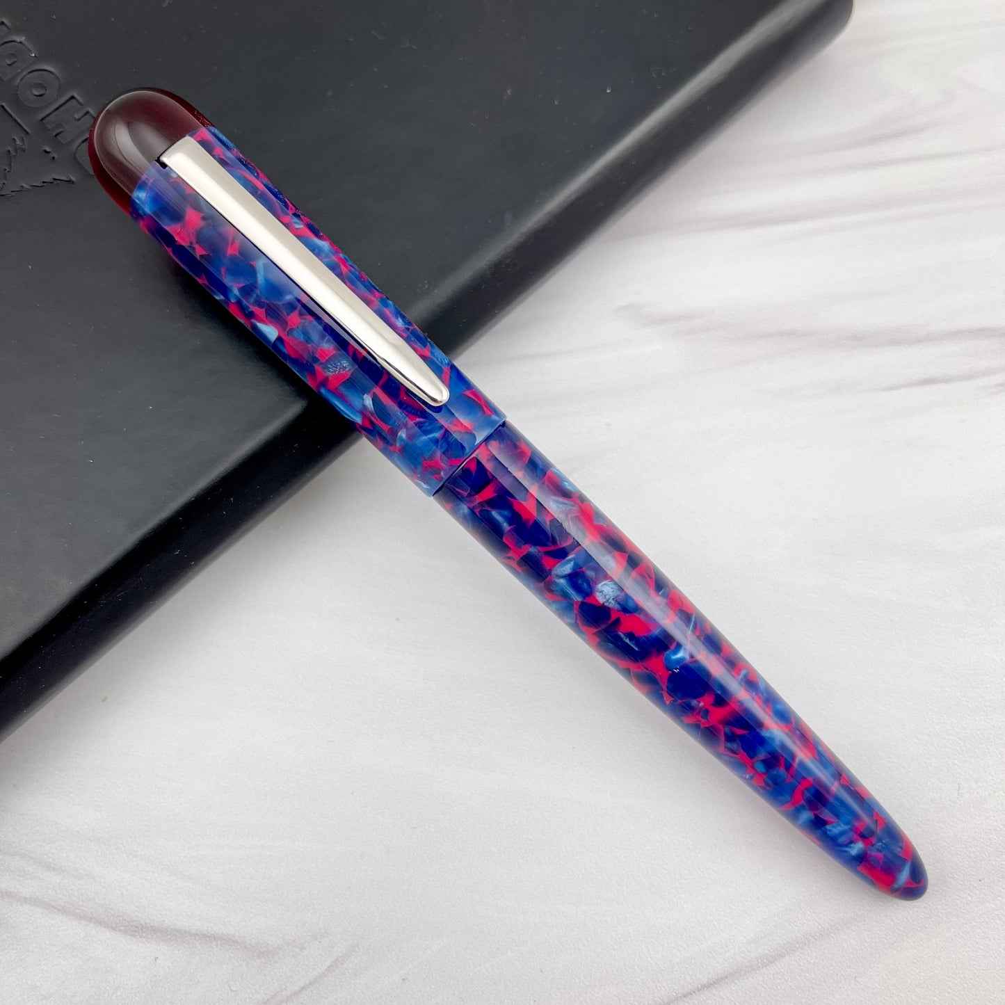 Edison Comet Fountain Pen in Cobalt Magma Fountain Pen