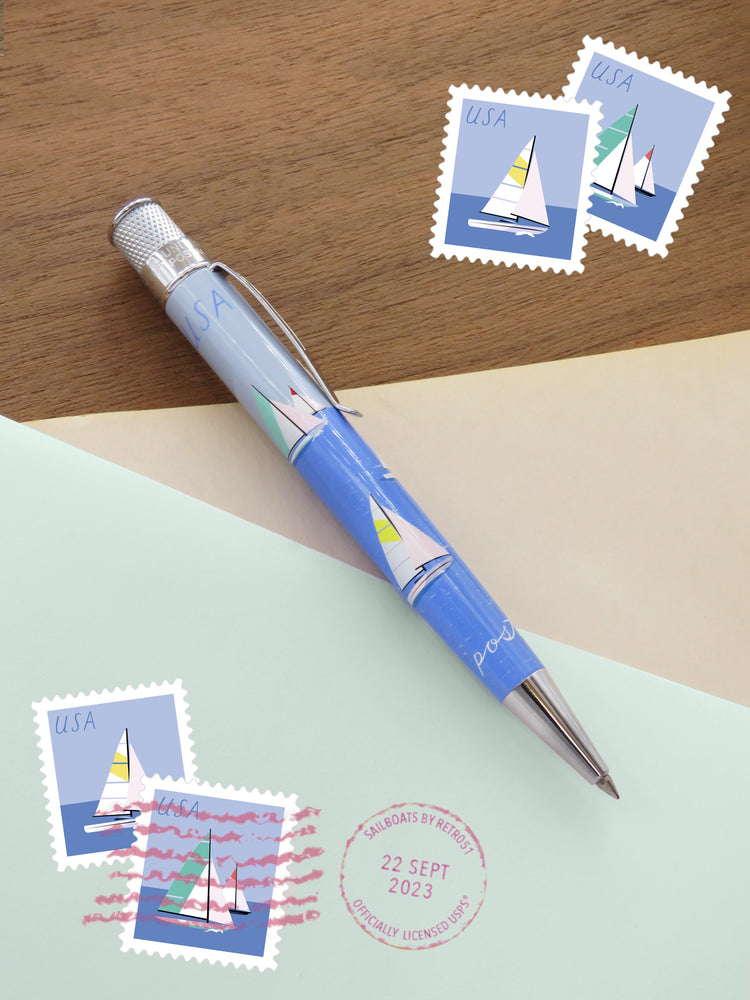 Retro 51 Tornado Rollerball Pen in USPS Sailboats Rollerball Pen