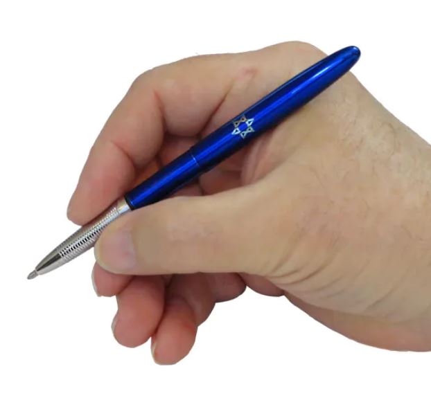 Fisher Bullet Ballpoint Space Pen in Blue Moon - Star of David Ballpoint Pens