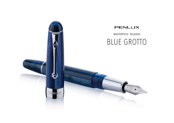 Penlux Masterpiece Delgado Fountain Pen in Blue Grotto