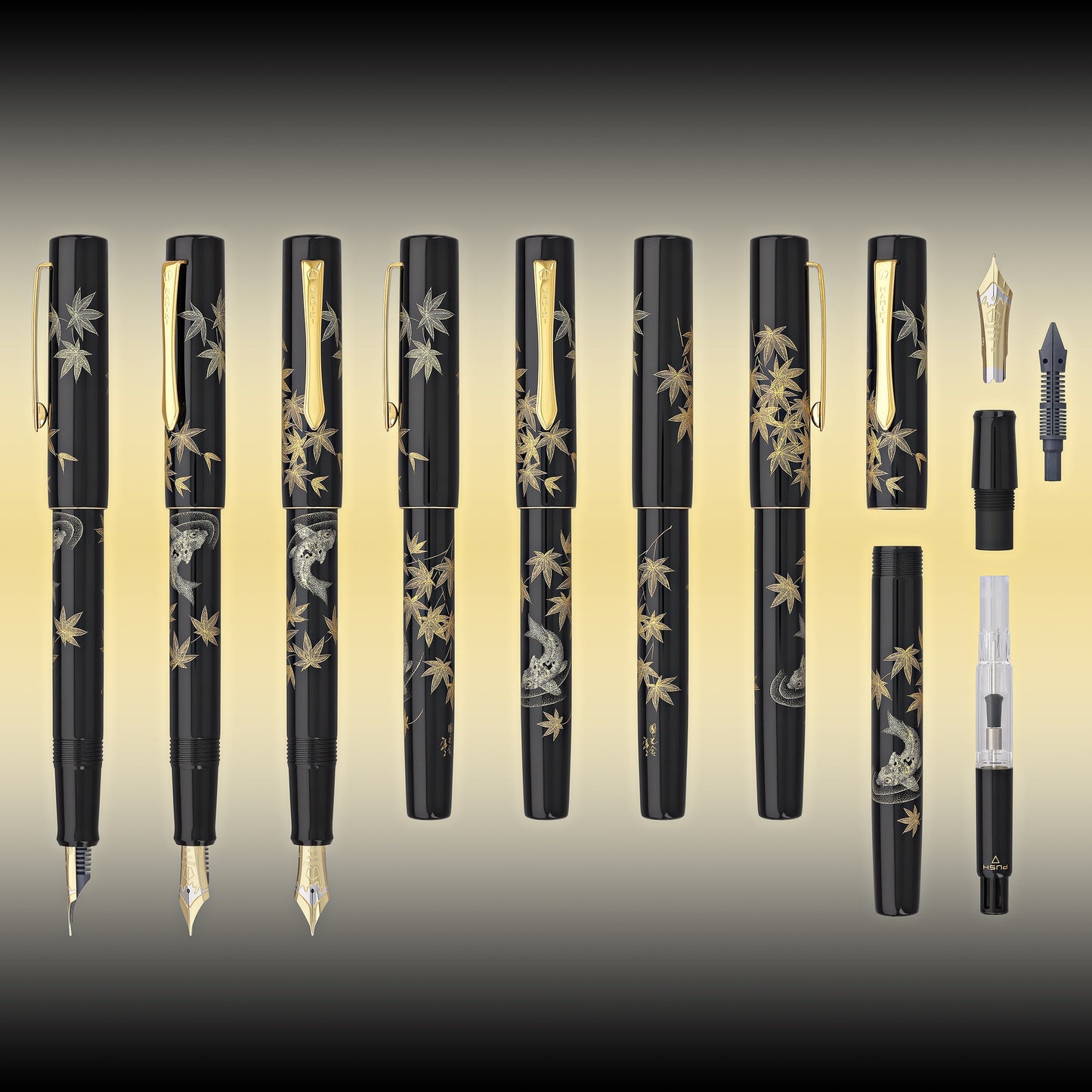 Namiki Chinkin Fountain Pen in Kinshu - 18K Gold Fountain Pen