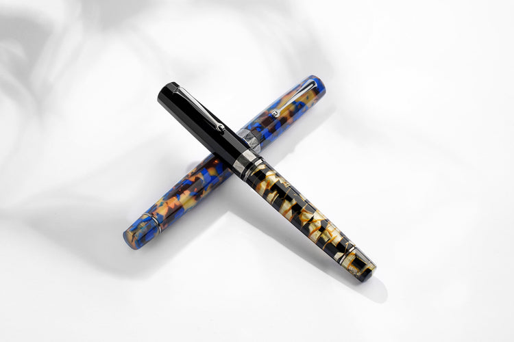 Omas Paragon Fountain Pen in Blue Lucens with Black Trim Fountain Pen