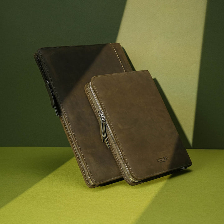 Endless Folio A5 in Green Leather Pen Cases