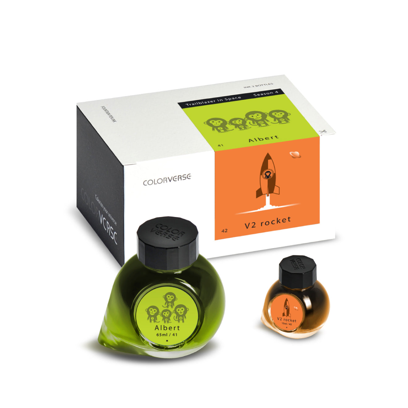 Colorverse Trailblazer In Space Bottled Ink - Albert and V2 Rocket - Set of 2 Bottled Ink