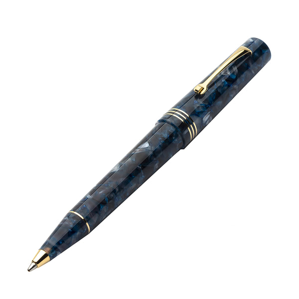 Leonardo Momento Zero Ballpoint Pen in Blue Sorrento Gold Trim Ballpoint Pens