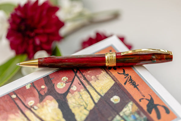 Visconti Van Gogh Ballpoint Pen in Flowering Plum Orchid Ballpoint Pens