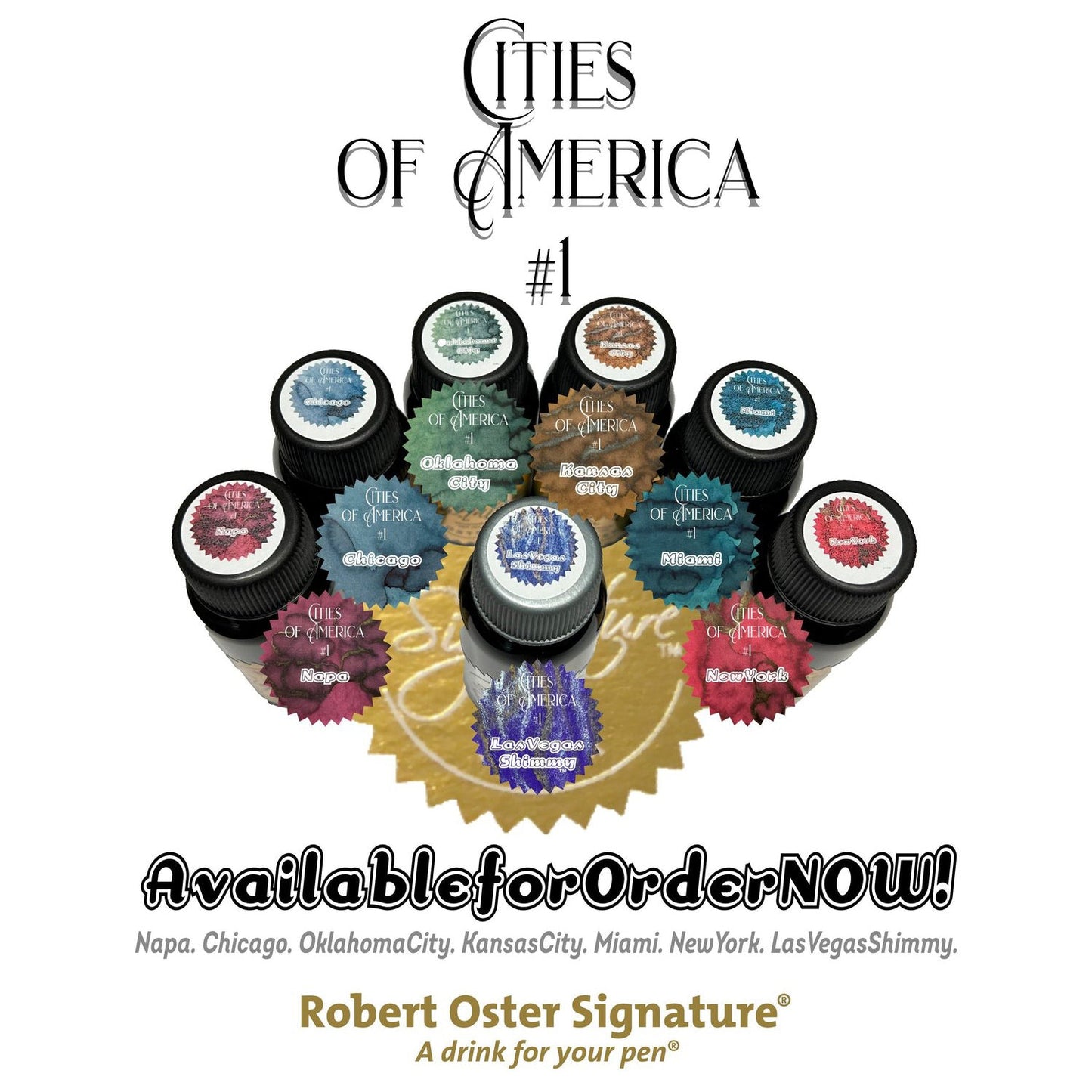 Robert Oster Cities of America Bottled Ink in Kansas City - 50 mL Bottled Ink