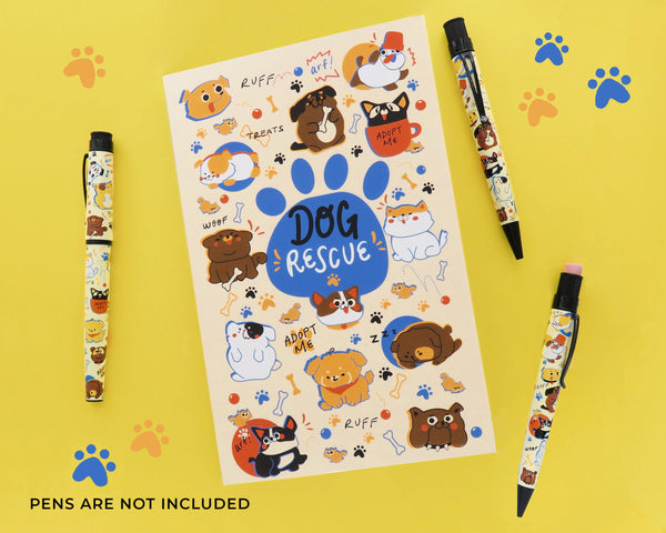 Retro 51 Dog Rescue 5 Notebook - Dotted Notebooks Journals