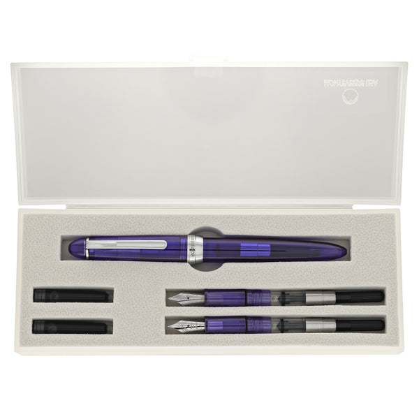 Monteverde Monza Fountain Pen in Purple - Fine Medium and Omniflex Nibs Pack of 3