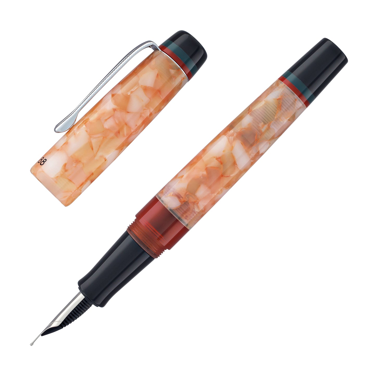 Opus 88 Minty Fountain Pen in Orange Fountain Pen