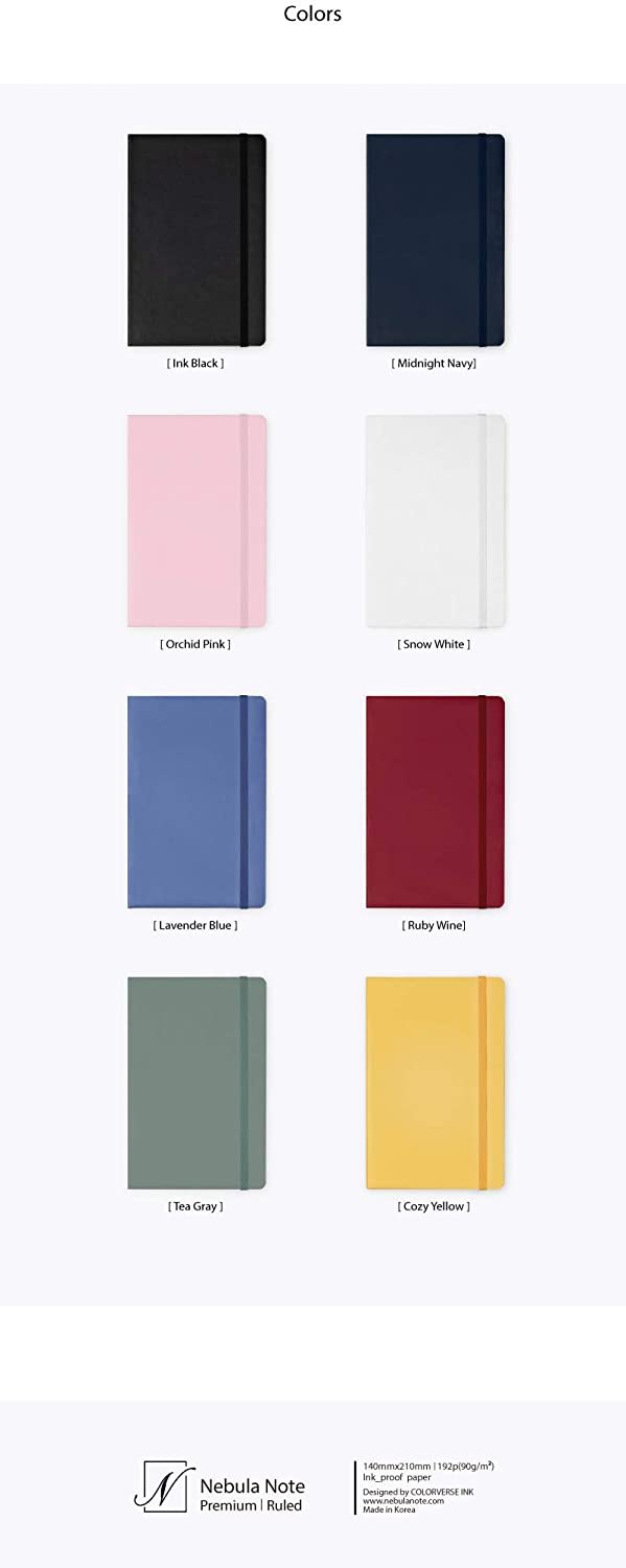 Nebula by Colorverse A5 Notebook in Snow White - Ruled Notebooks Journals