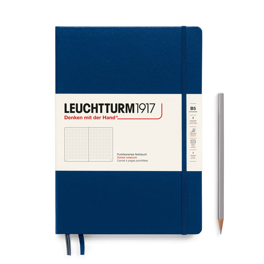 Leuchtturm 1917 Composition Hardcover Dot Grid Notebook in Navy - B5